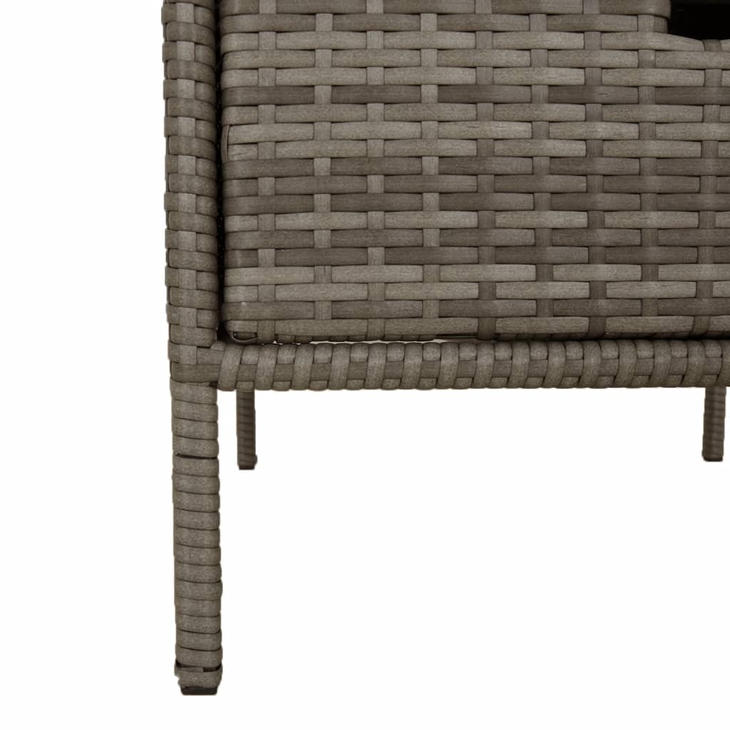 Tuinkast 55x59x80 cm poly rattan grijs