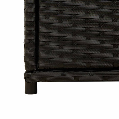 Tuinkast 105x55x113 cm poly rattan zwart