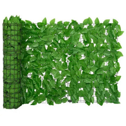 Balkonscherm met groene bladeren 200x75 cm