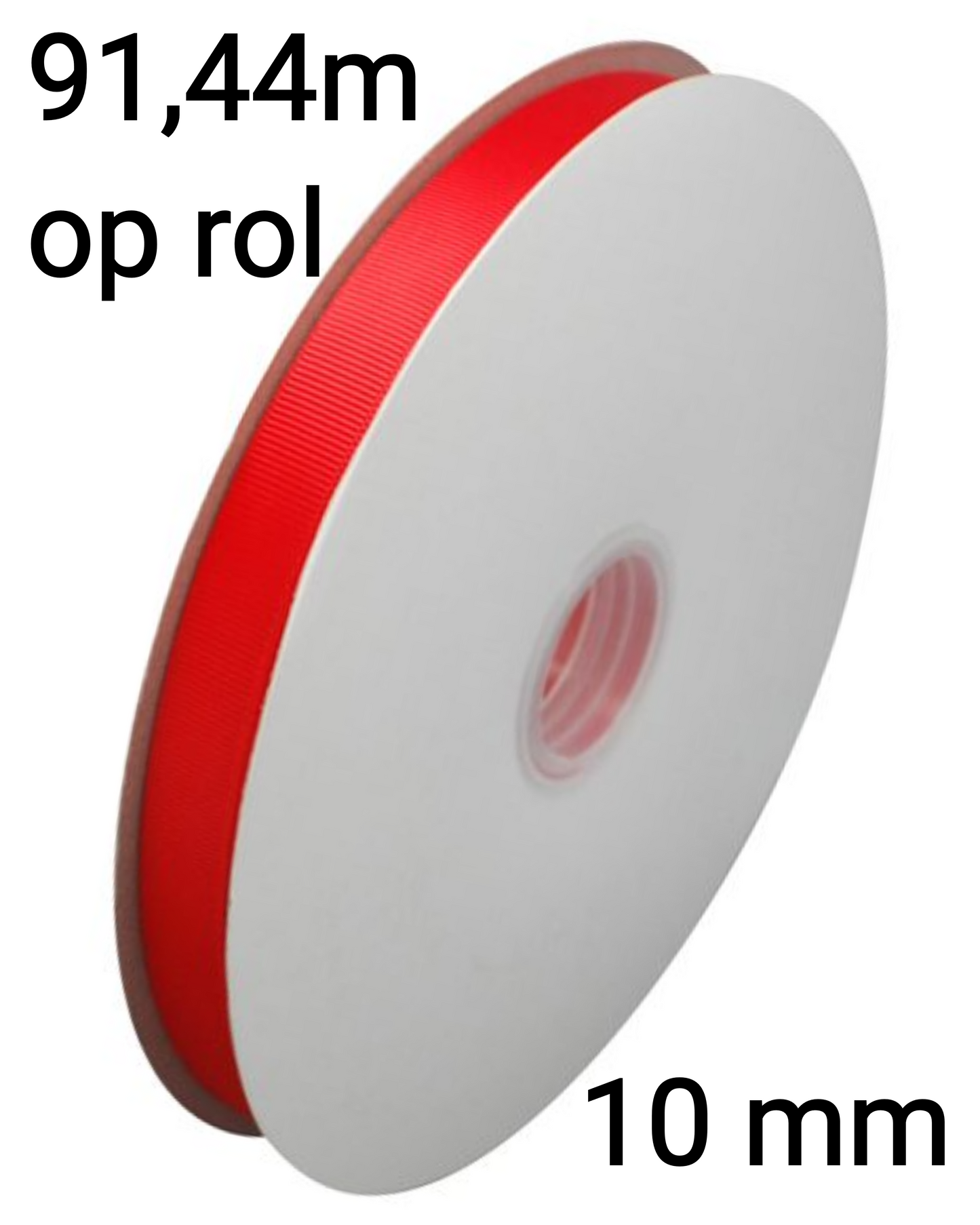 Lint- Rood -Ideaal Voor Kerst- Cadeautjes - Inpaklint - Bloemstukjes - 91 meter lengte - 10 mm breed